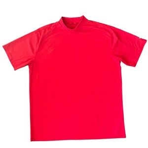 Nike Tiger Woods Red Mock Neck Golf Shirt - Men 3XL